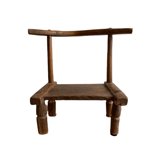Vintage kleine Afrikaanse DAN stoel uit de Ivoorkust L44cm x B29cm x H46cm