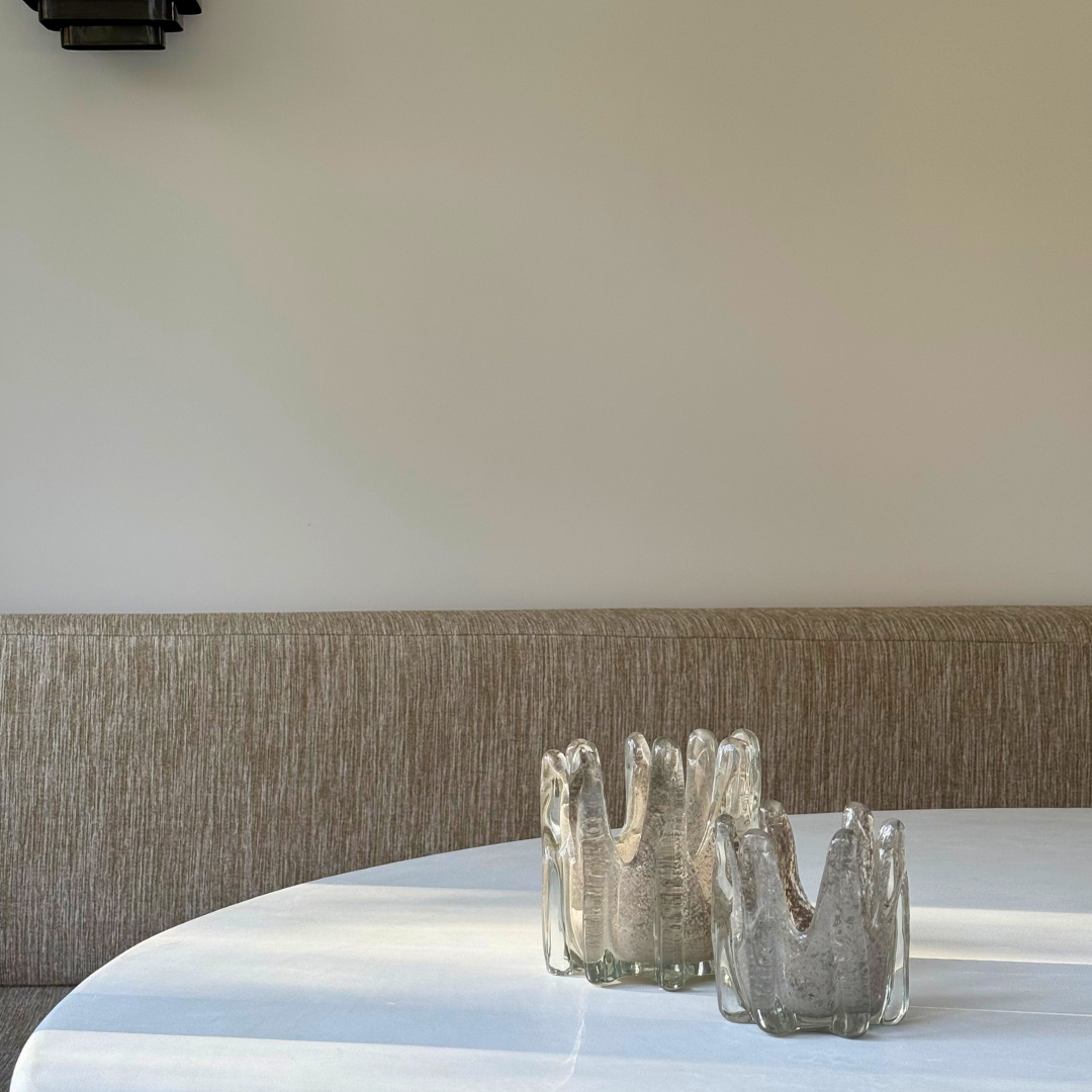 HELIX KAARSHOUDER | GLAS | TAUPE