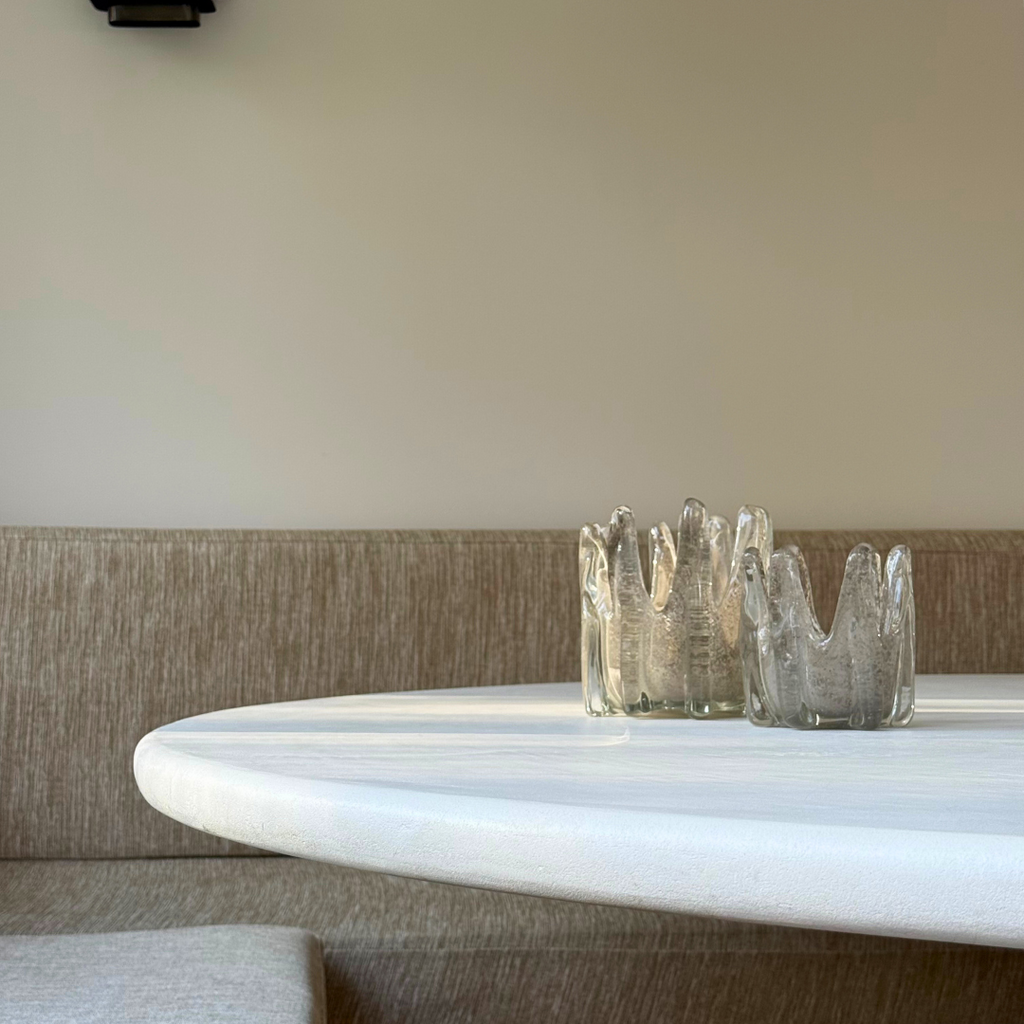 HELIX KAARSHOUDER | GLAS | TAUPE