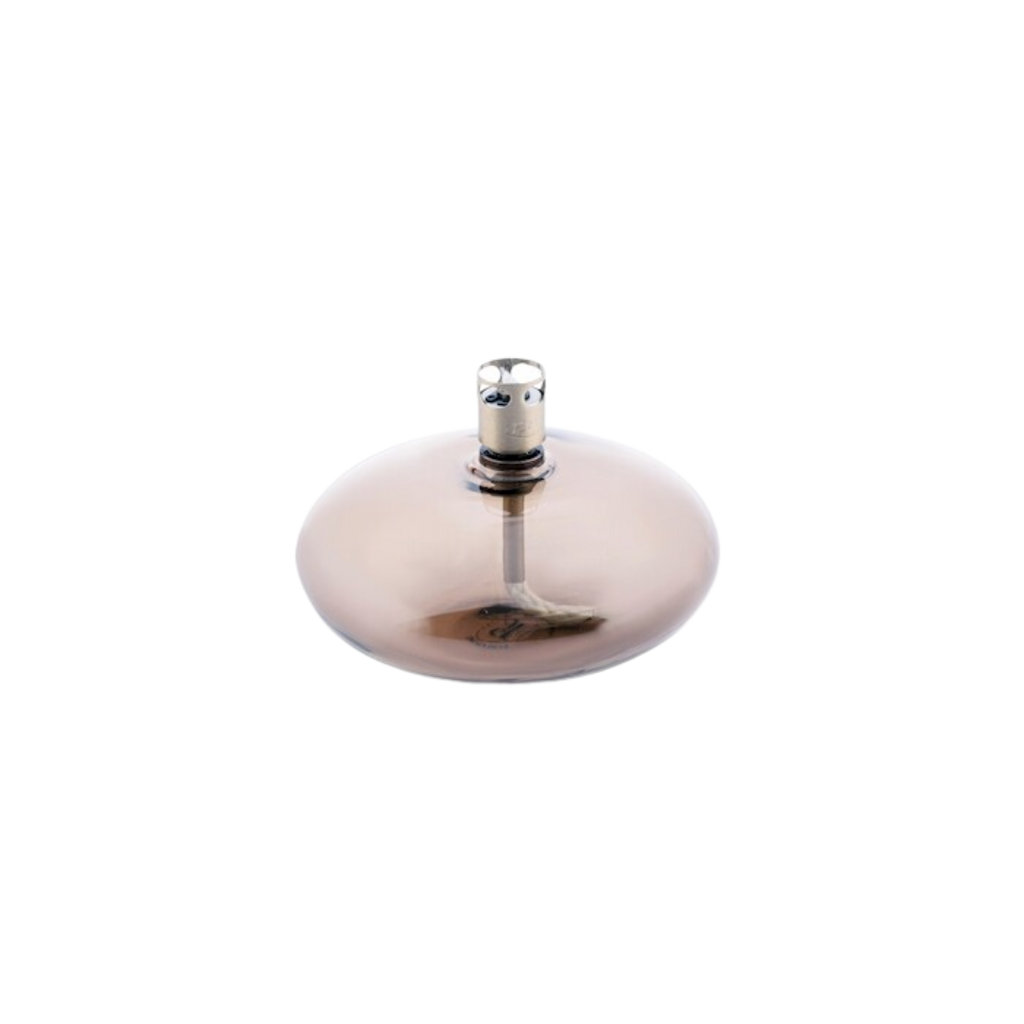 DISC OLIELAMP | GLAS | TRANSPARANT | CHAMPAGNE