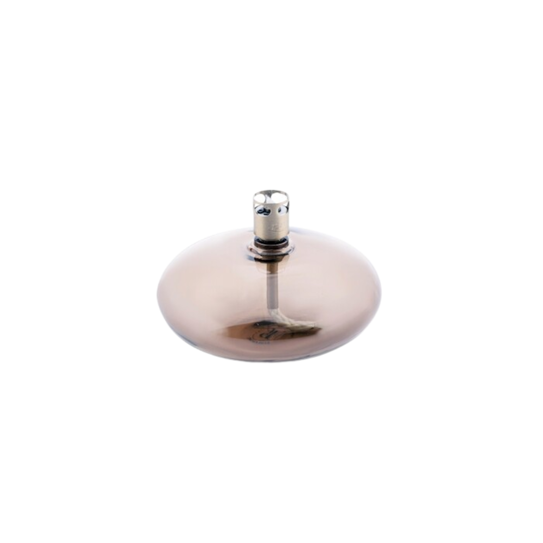 DISC OLIELAMP | GLAS | TRANSPARANT | CHAMPAGNE