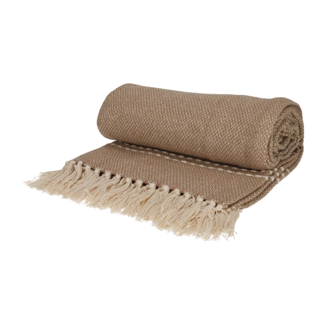 PLAID | GERECYCLED KATOEN | BEIGE