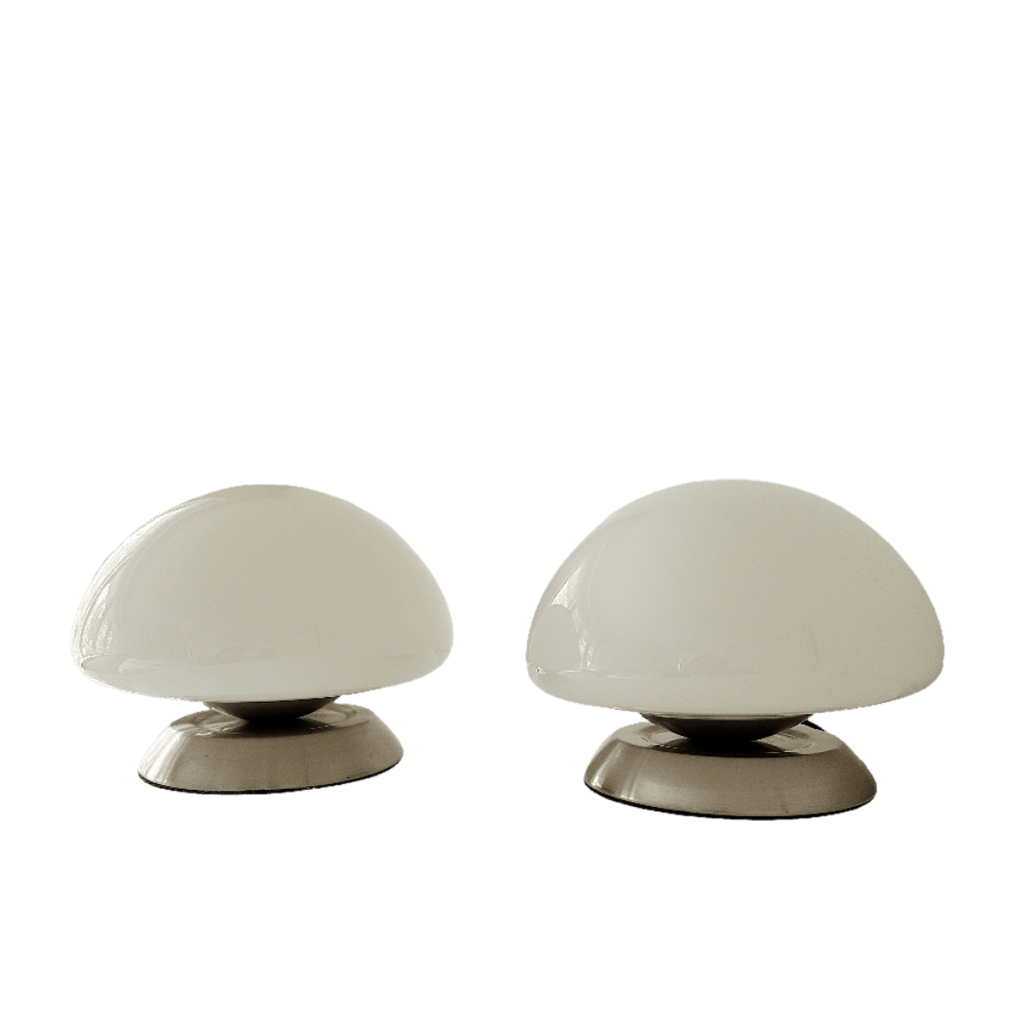 Vintage Mushroom tafellampen set met paddenstoelvormig ontwerp en tijdloze uitstraling.