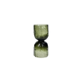 Diabolo glazen vaas / windlicht groen