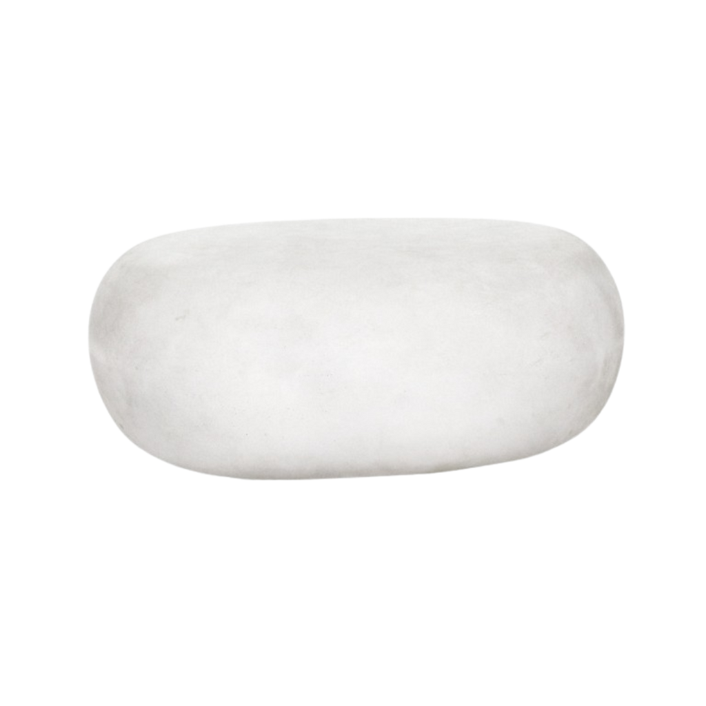 PEBBLE BIJZETTAFEL | FIBER KLEI | BETONLOOK | WIT