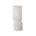 Bloomingville Araba aardewerk vaas met een wit reactief glazuur. Afmetingen: ⌀13,5 cm x H29,5 cm