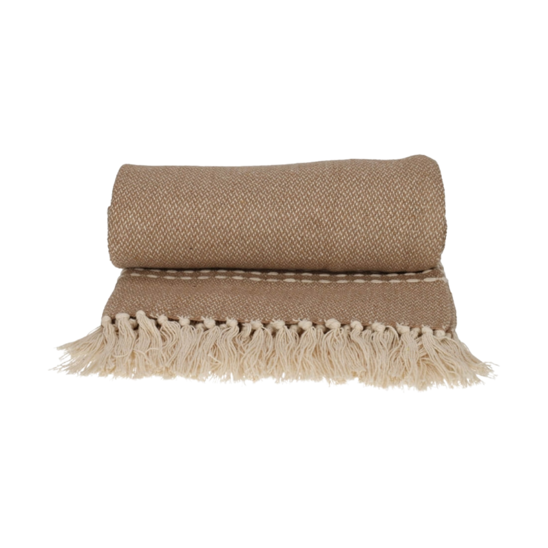 PLAID | GERECYCLED KATOEN | BEIGE