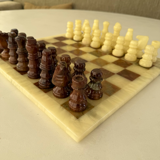 SCHAAKSPEL | ALABASTER | BRUIN | CREME | VINTAGE