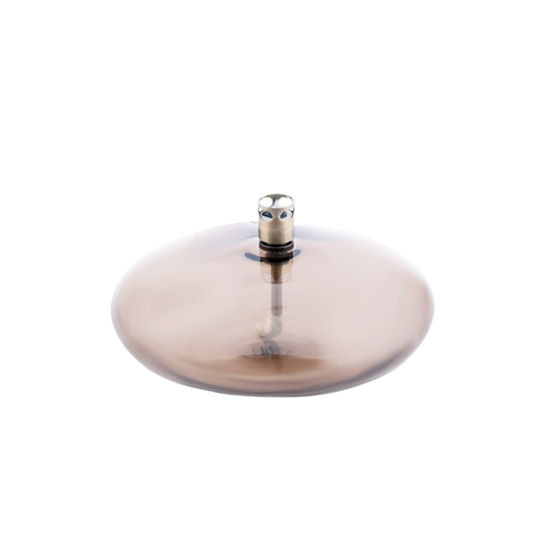 DISC OLIELAMP | GLAS | TRANSPARANT | CHAMPAGNE
