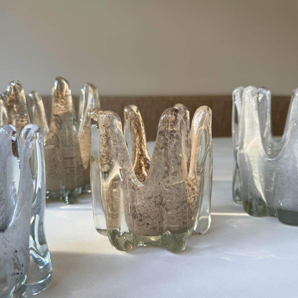 HELIX KAARSHOUDER | GLAS | TAUPE