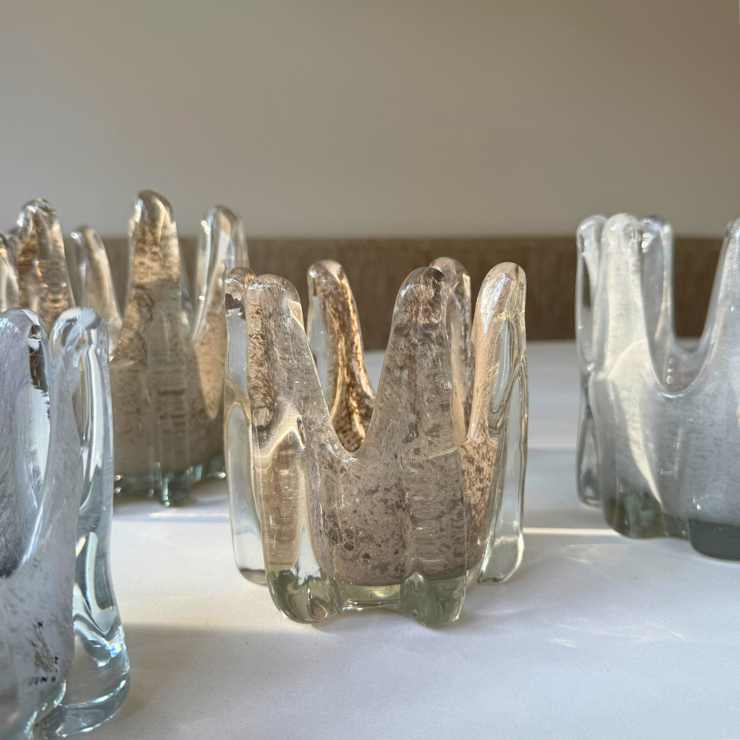 HELIX KAARSHOUDER | GLAS | TAUPE