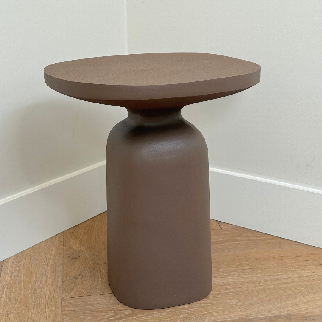 YANIS SIDE TABLE | ALUMINIUM | BROWN