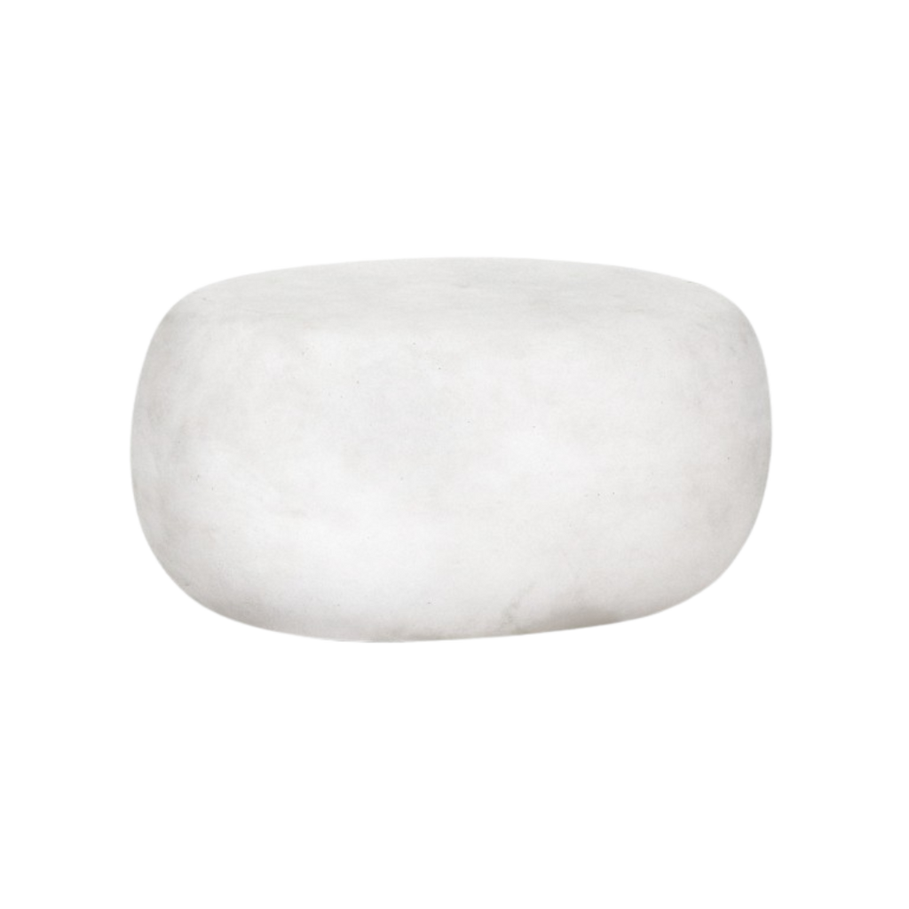 PEBBLE BIJZETTAFEL | FIBER KLEI | BETONLOOK | WIT