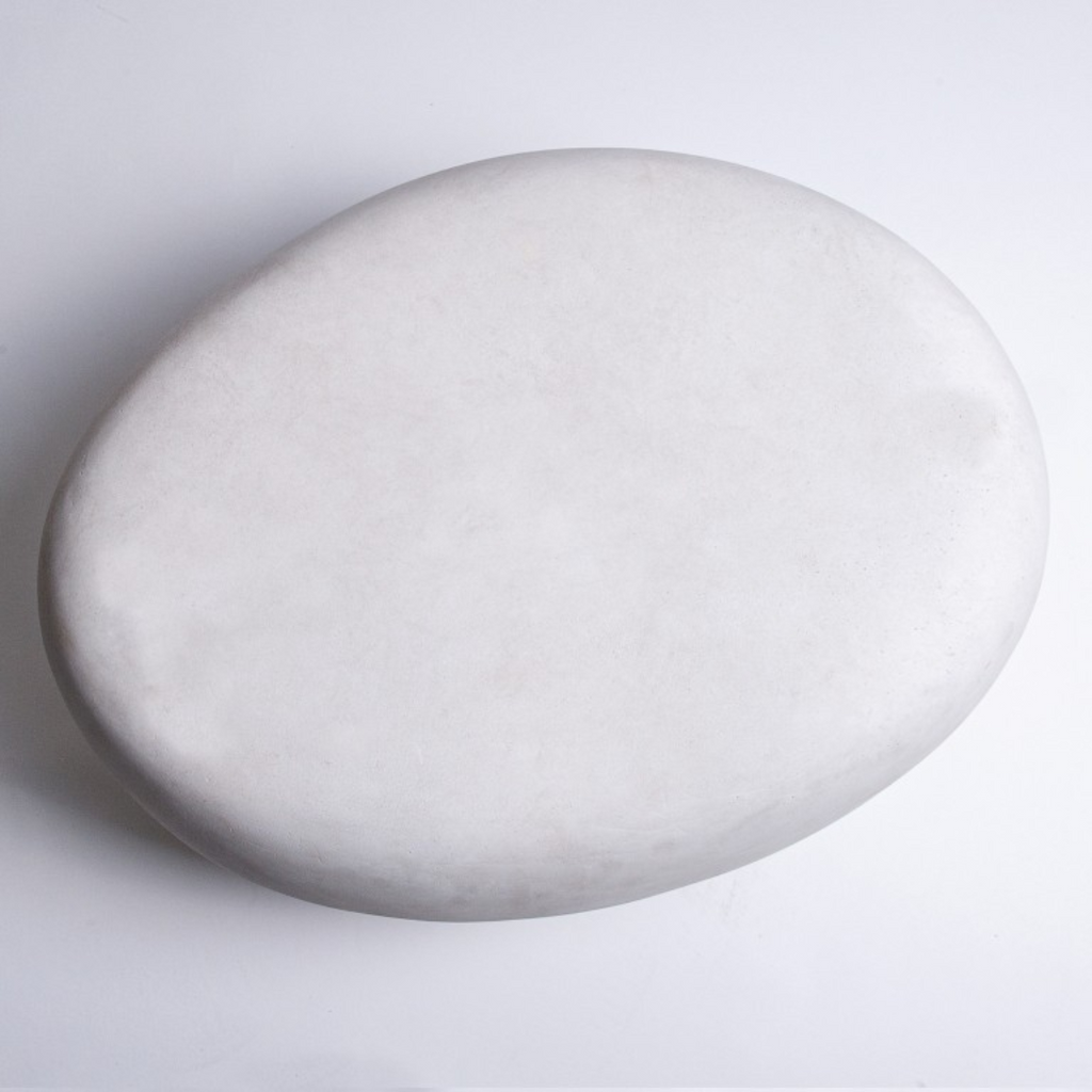 PEBBLE BIJZETTAFEL | FIBER KLEI | BETONLOOK | WIT