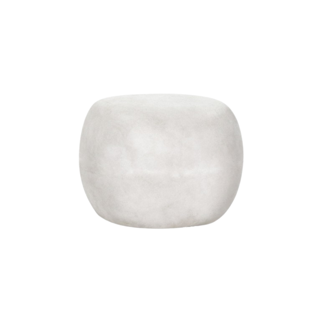 PEBBLE BIJZETTAFEL | FIBER KLEI | BETONLOOK | WIT