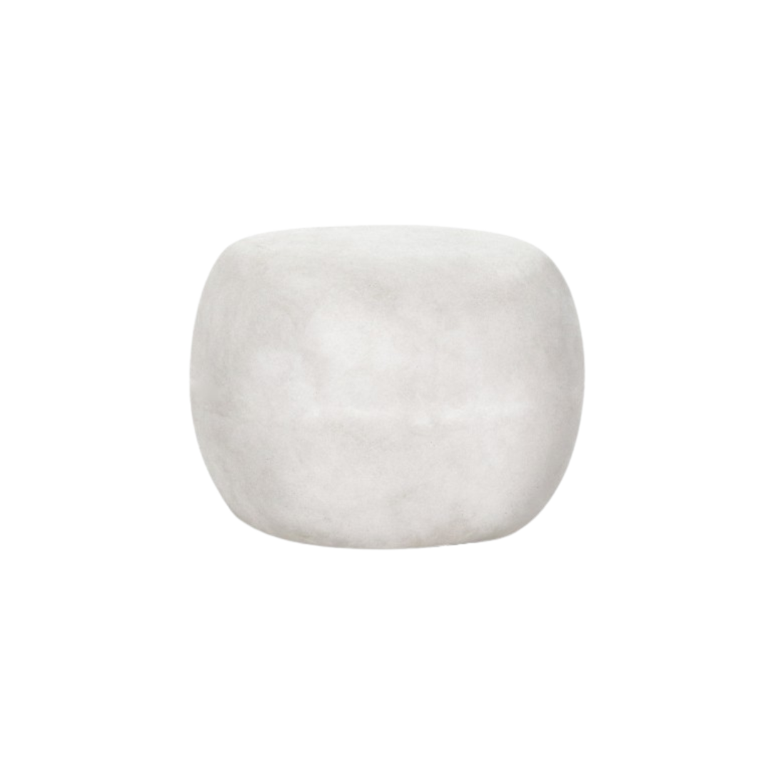 PEBBLE BIJZETTAFEL | FIBER KLEI | BETONLOOK | WIT