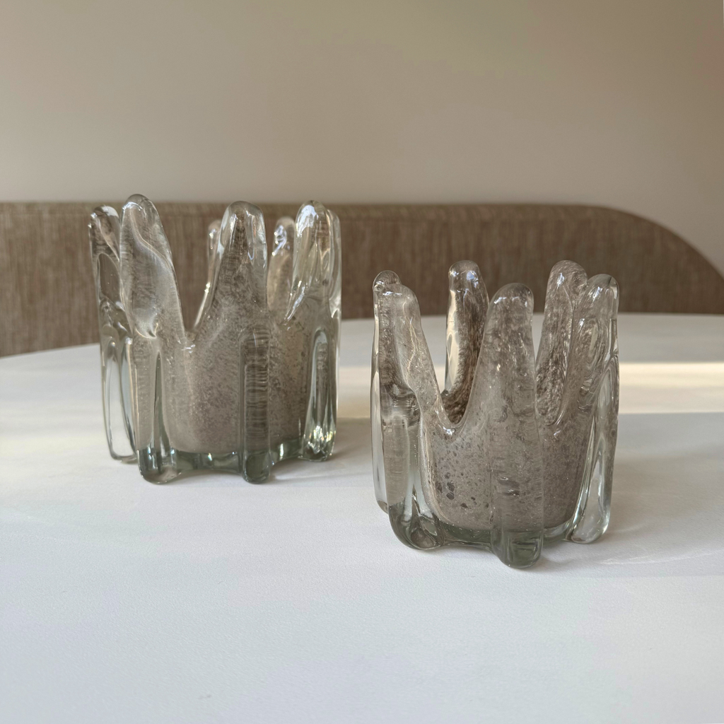 HELIX KAARSHOUDER | GLAS | TAUPE