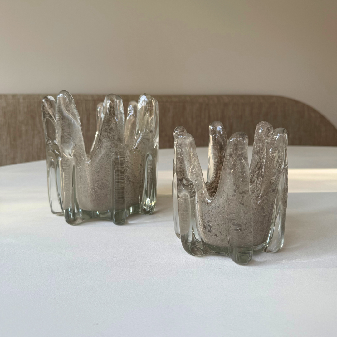 HELIX KAARSHOUDER | GLAS | TAUPE