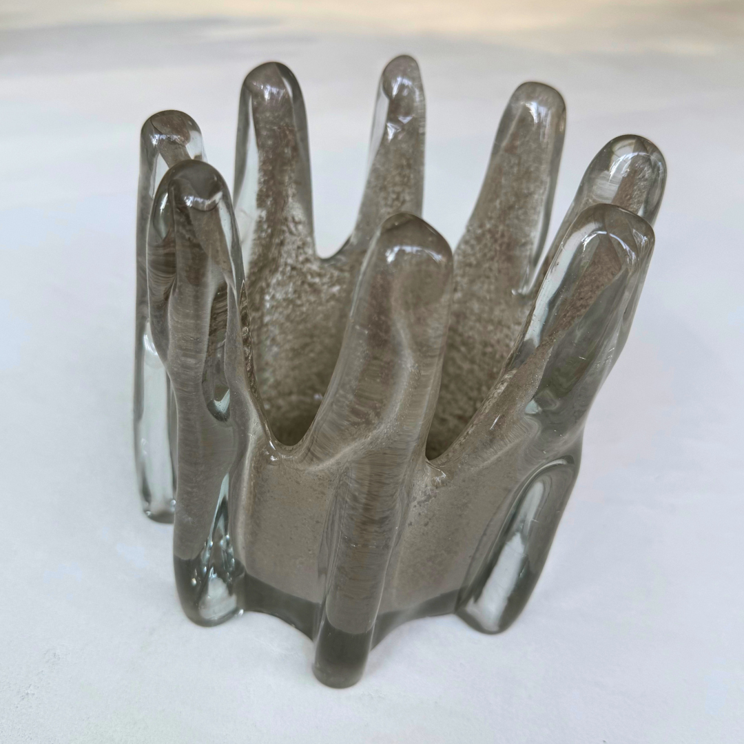 HELIX KAARSHOUDER | GLAS | TAUPE