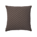 Sierkussenhoes Ella met donkerbruin jacquard geweven 3D geometrisch patroon