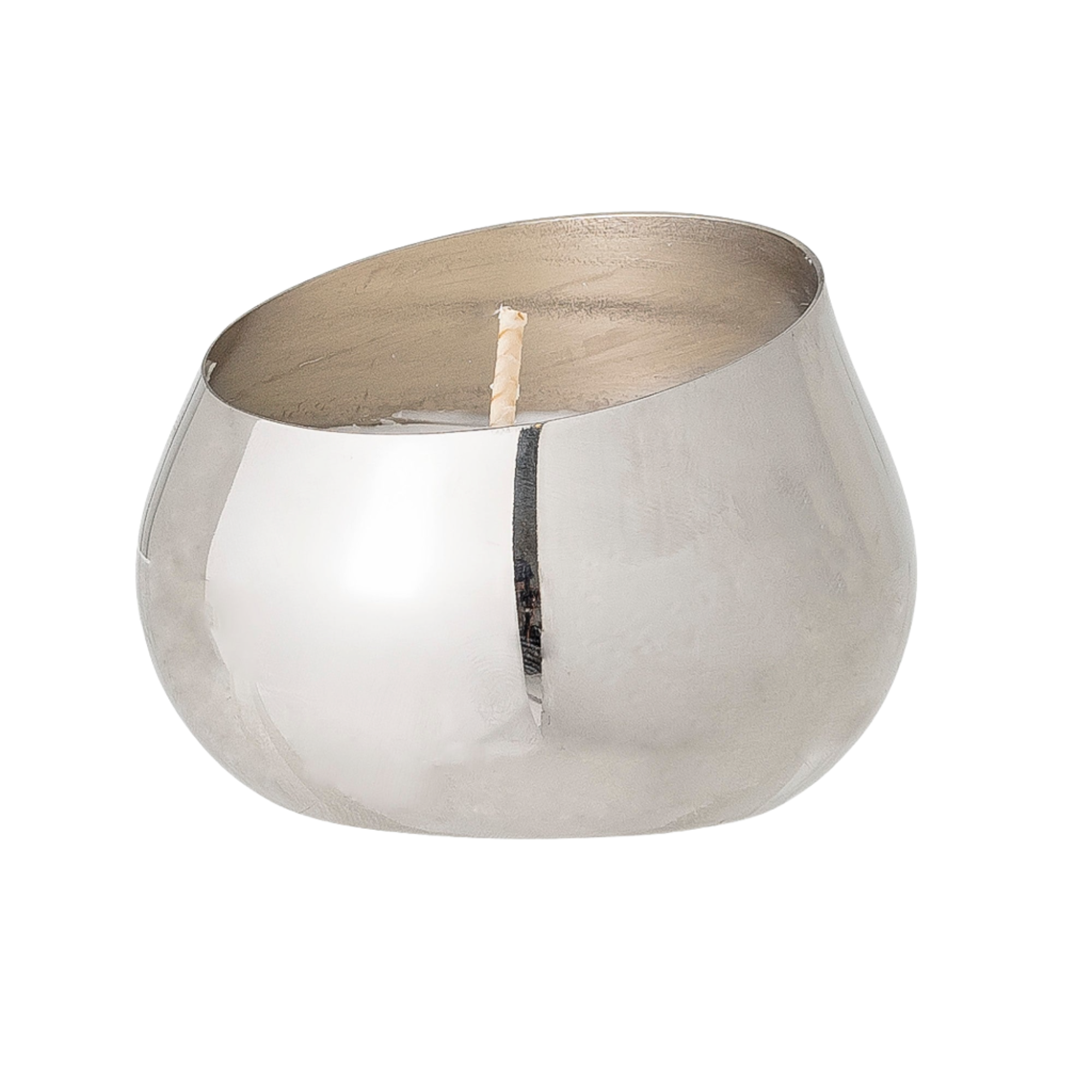 Bloomingville X Illumine Sea Salt geurkaars met organisch gevormde aluminium houder