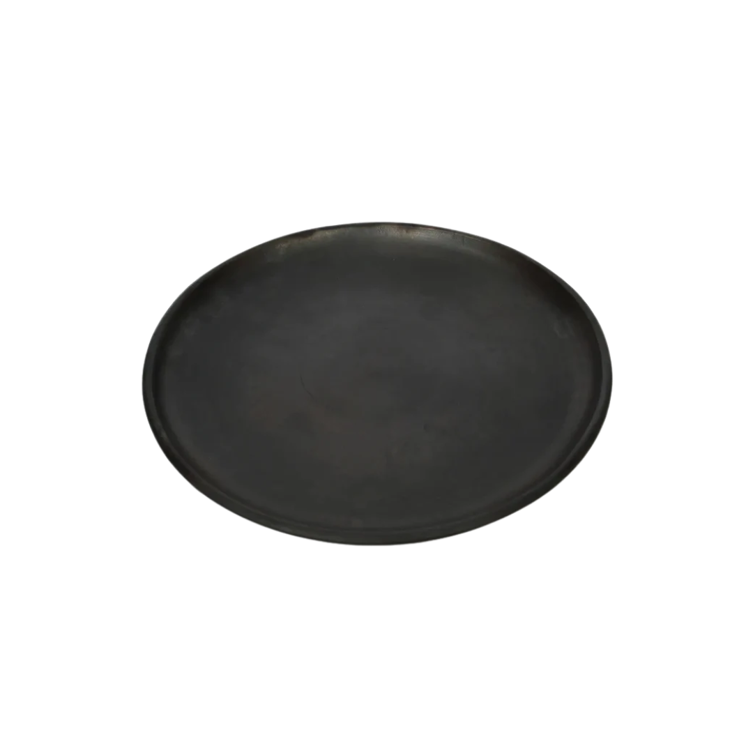 Bovenaanzicht van het Burned Classic Bord – maat L, stoer en rustieke uitstraling.