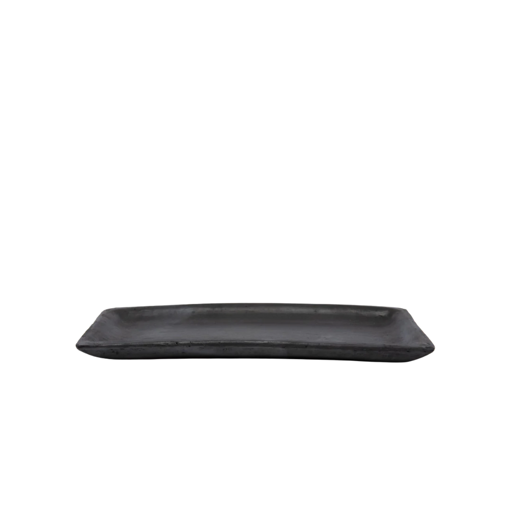 Het Burned Sushi Bord van Bazar Bizar – handgemaakt keramisch bord in burned finish, maat M.