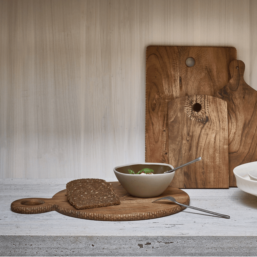 Natuurlijke houten snijplank van Pomax met geoliede afwerking