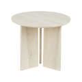 Bijzettafel Jade van travertin marmer met natuurlijke beige tinten
