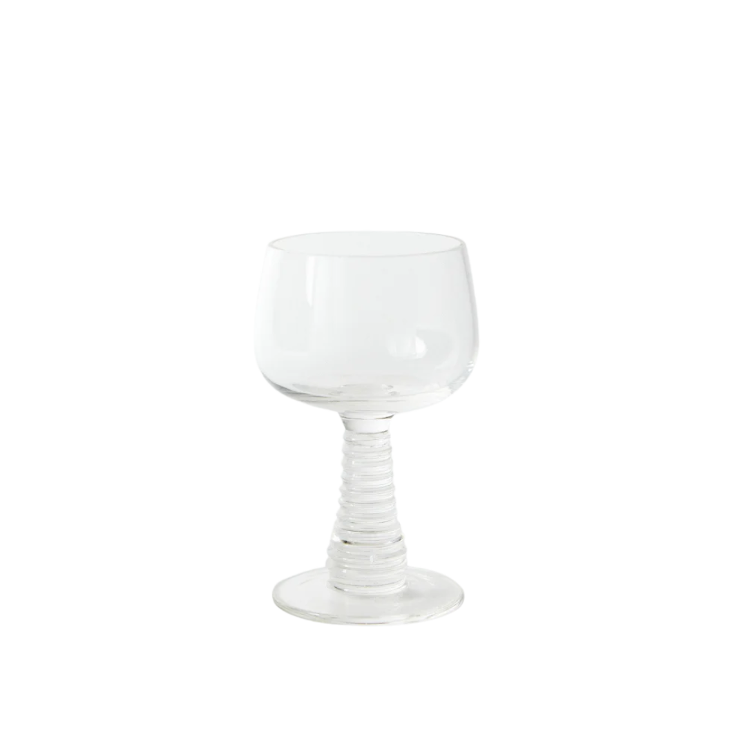 Lou wijnglas van Olsson & Jensen met geribbelde voet voor een vintage / retro uitstraling