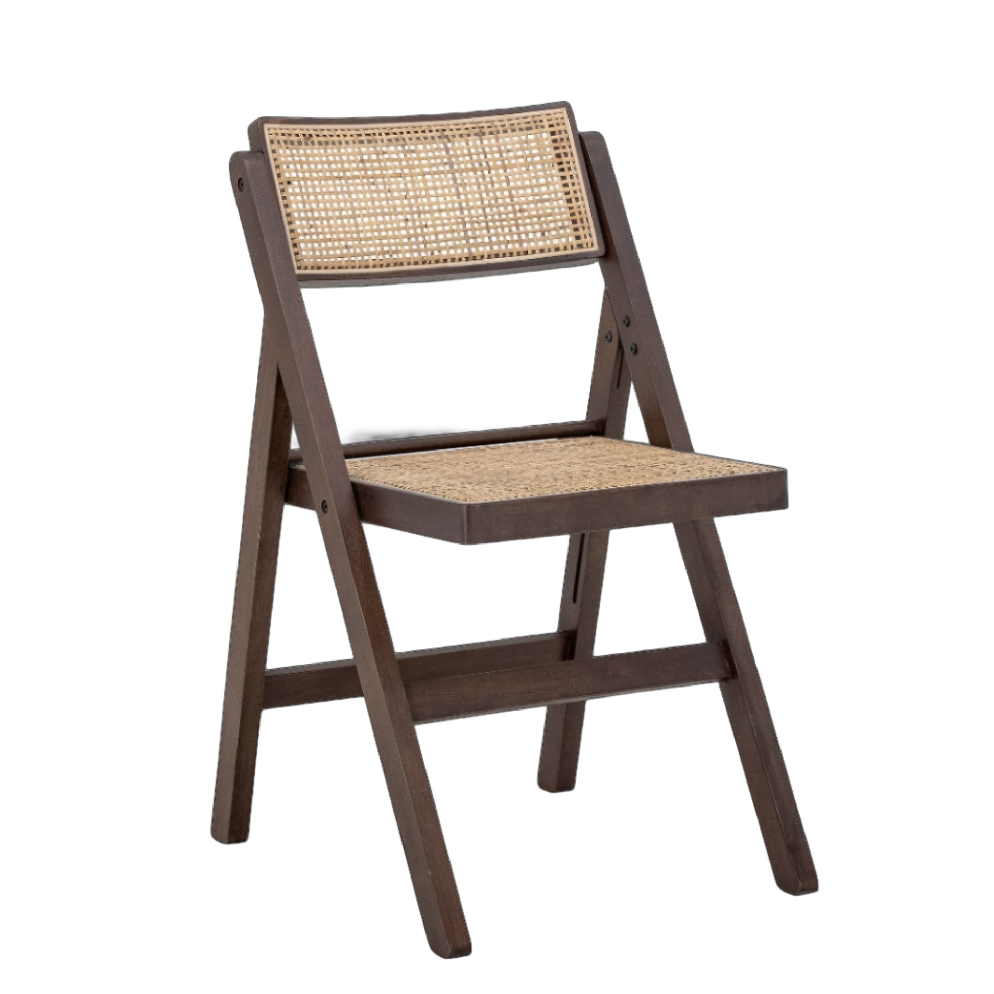 Inklapbare Bloomingville Loupe Eetkamerstoel bruin rubberhout