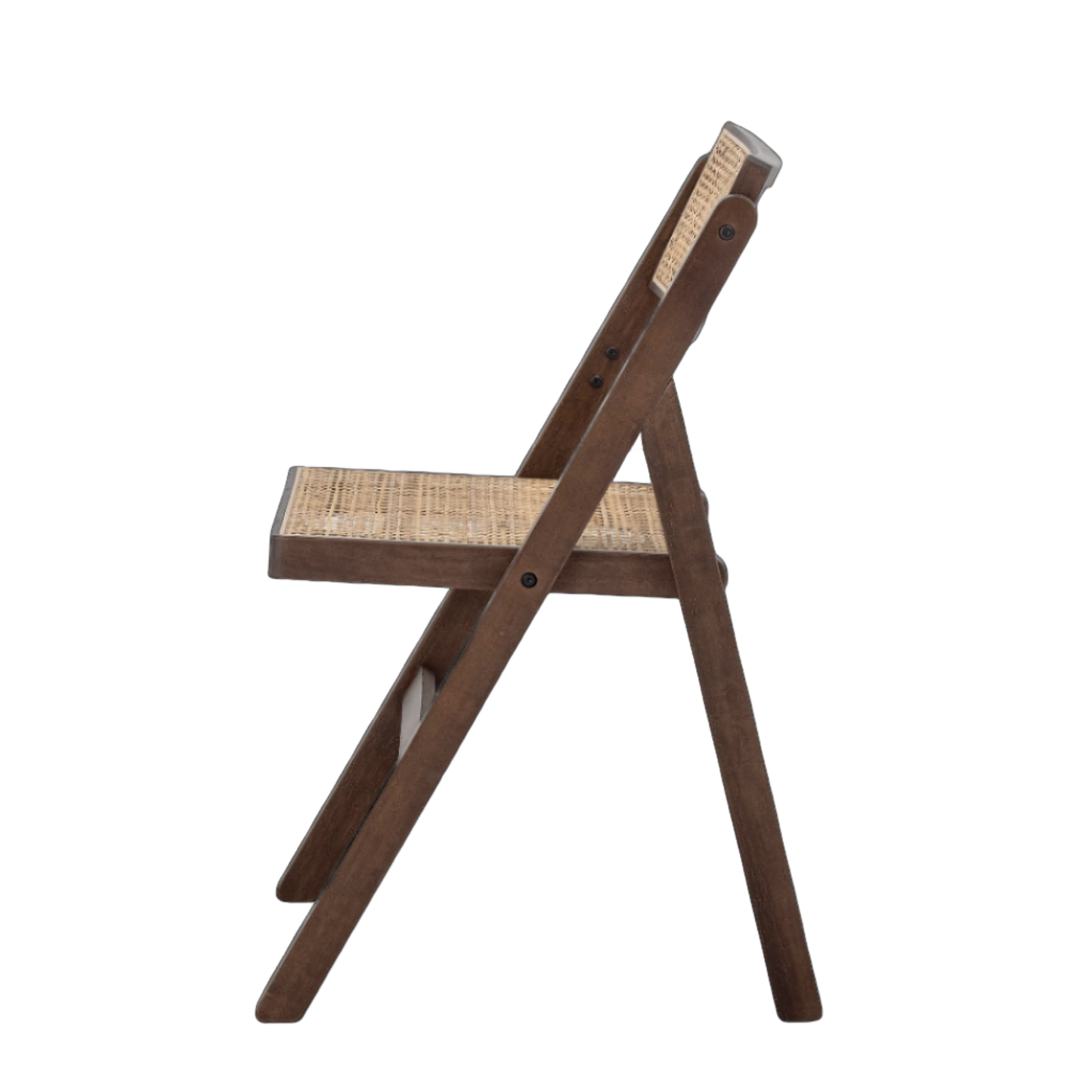 Zijkant van de rubberhouten Loupe Eetkamerstoel 