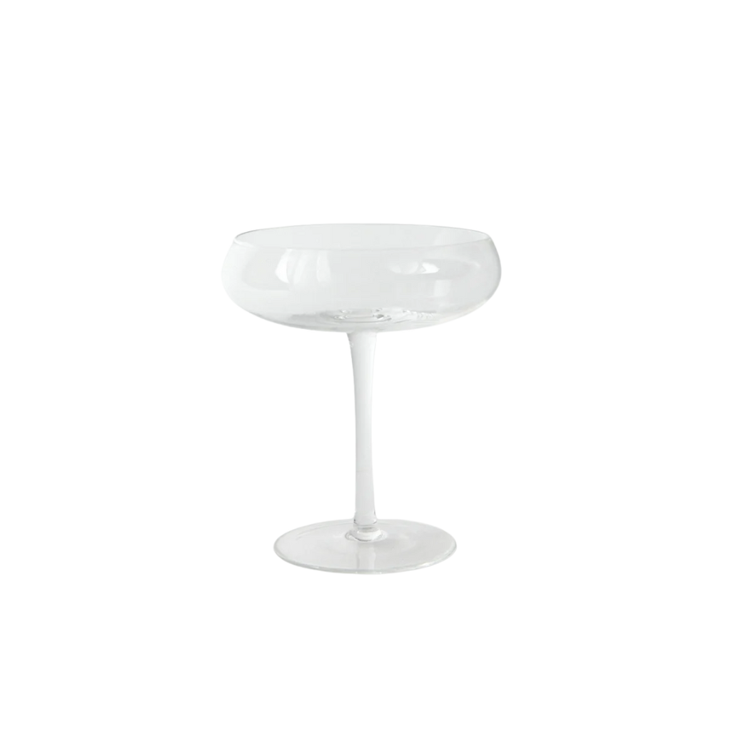Transparant Mimosa champage glas met slanke voet – tijdloos en elegant