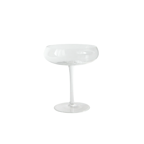 Transparant Mimosa champage glas met slanke voet – tijdloos en elegant