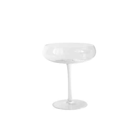 Transparant Mimosa champage glas met slanke voet – tijdloos en elegant