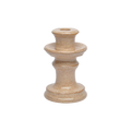 Decoratieve kaarsenhouder van keramiek in een warme beige tint