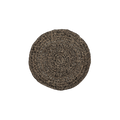 ROND TAPIJT | ZEEGRAS | NATUREL | ZWART