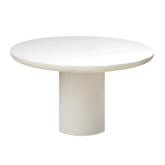 Beton ciré eettafel rond wit ⌀150 cm