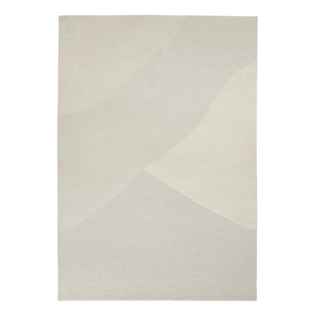 Handgeweven wollen vloerkleed Rose van 200x290 cm in beige en greige tinten
