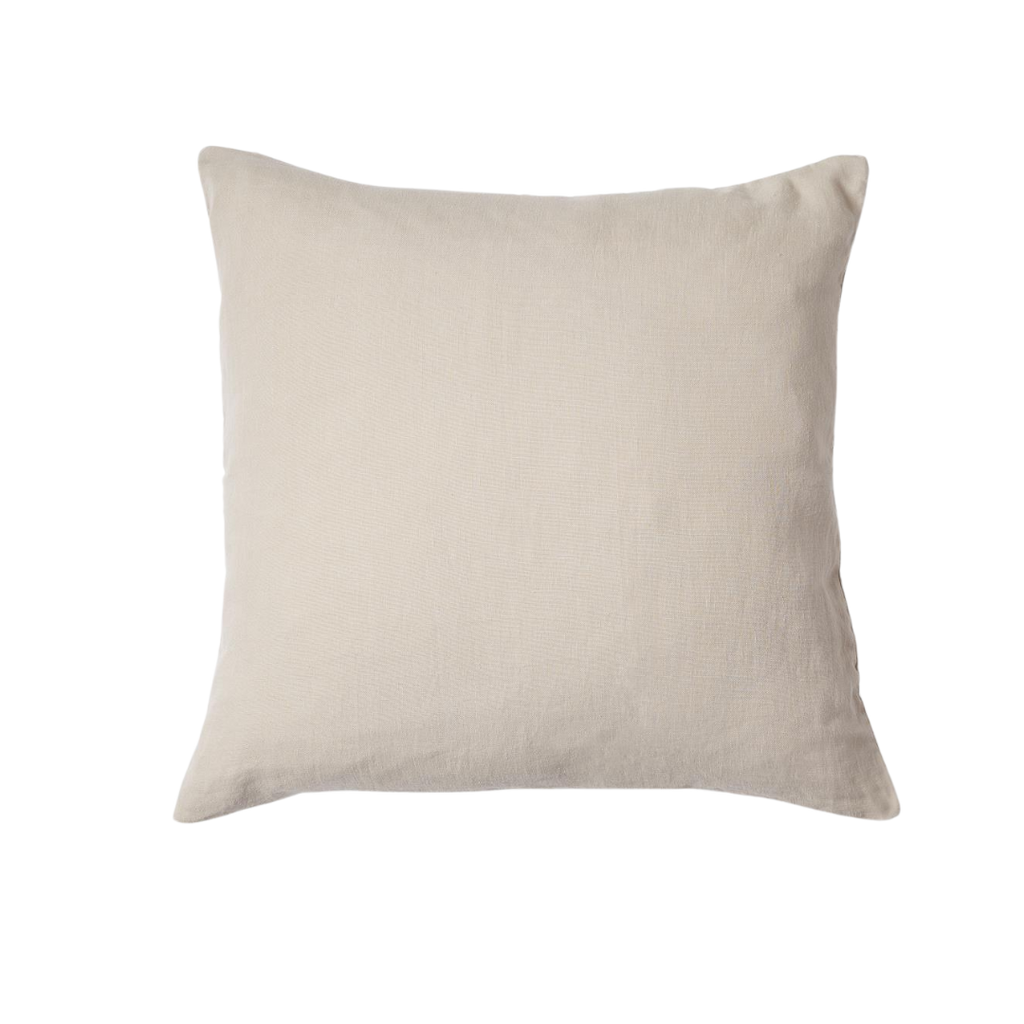 Sierkussenhoes Scotty taupe van 100% gewassen linnen in formaat 50x50 cm