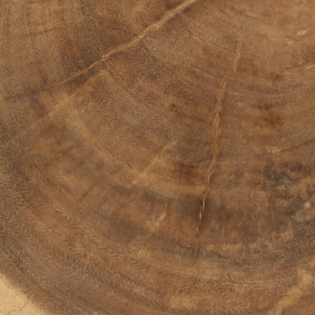 Bovenaanzicht van de Tribe Kruk waarbij de imperfecties van het massieve hout goed zichtbaar zijn
