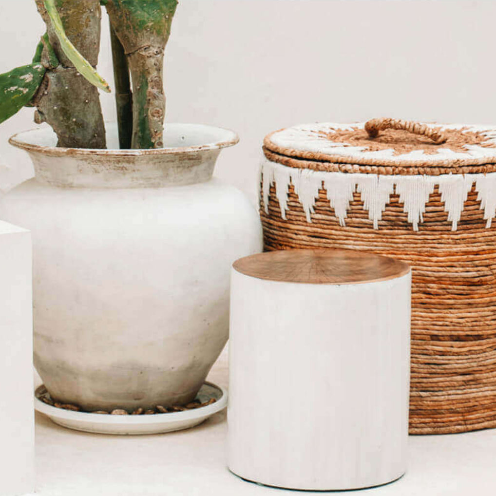 TRIBE KRUK | HOUT | NATUREL | WIT